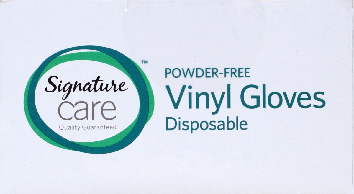 slide 2 of 4, Signature Care S Care Gloves Vinyl One Size, 100 ct