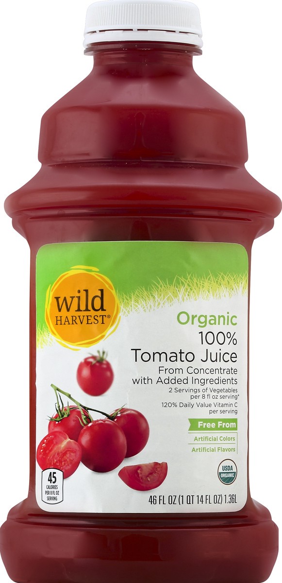 slide 2 of 6, Wild Harvest Organic Juice Tomato 100% - 46 fl oz, 46 fl oz