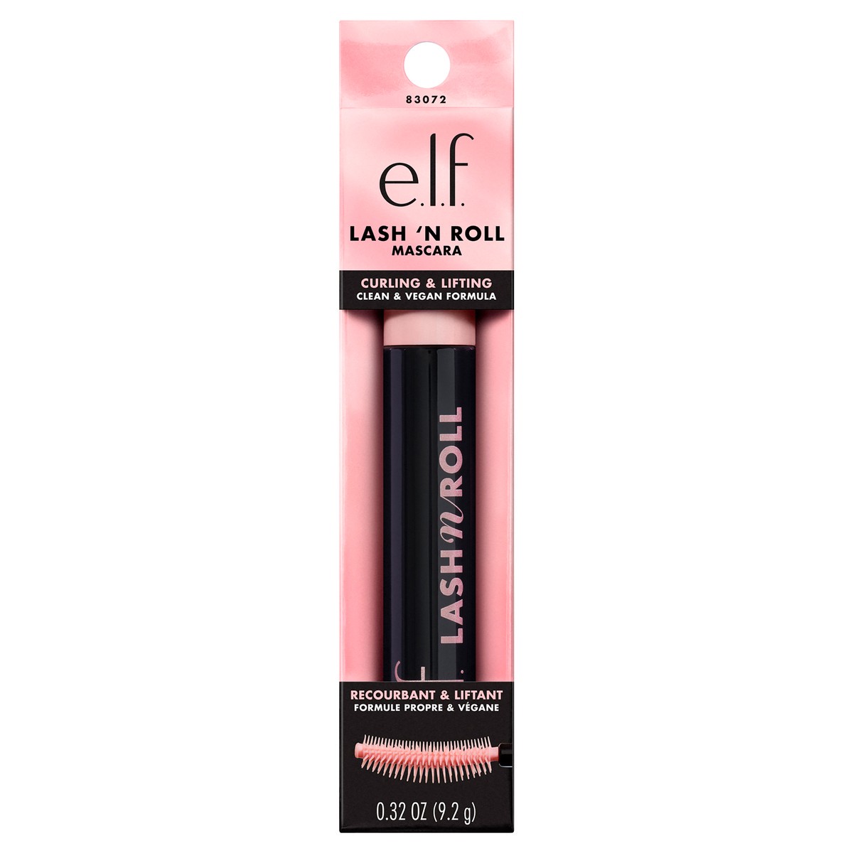 slide 1 of 9, e.l.f. Lash 'N Roll Mascara, Pitch Black, 0.32 oz