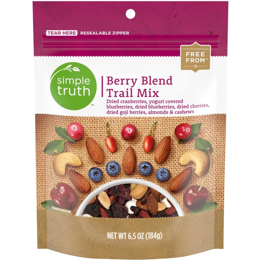 slide 1 of 1, Simple Truth Berry Blend Trail Mix, 6.5 oz