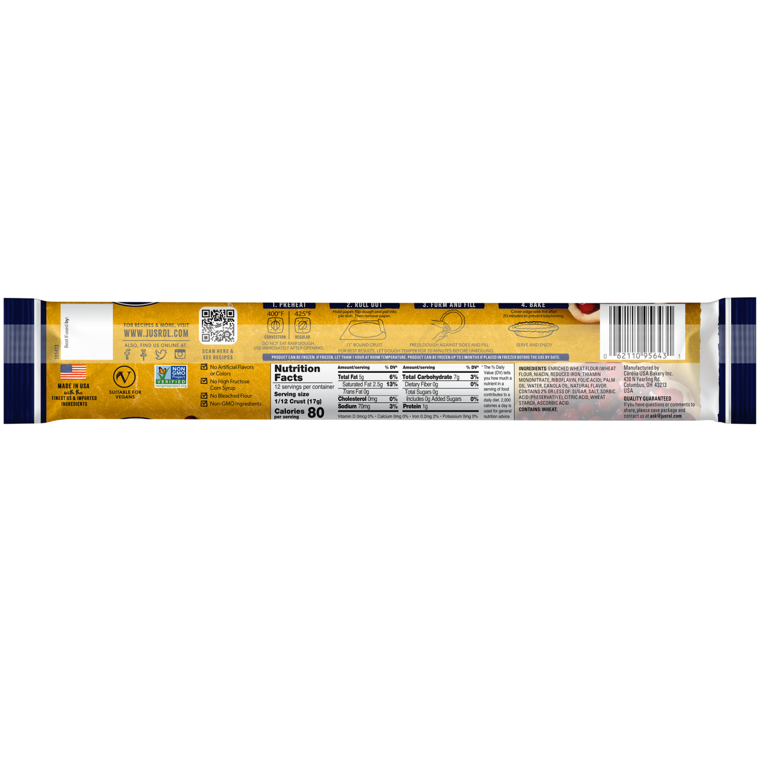 slide 2 of 2, JUS-ROL Jus Rol Rich & Buttery Pie Crust 7.25oz, 7.25 oz