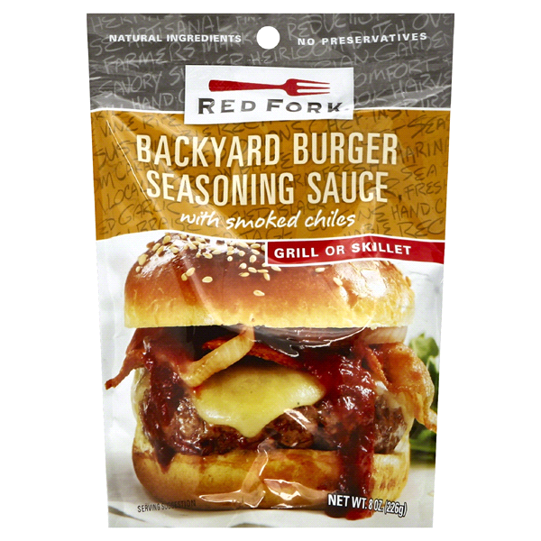 slide 1 of 1, Red Fork Seasoning Sauce Backyard Burger, 8 oz