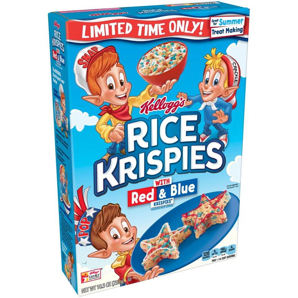 slide 2 of 5, Rice Krispies with Red & Blue Breakfast Cereal, 9.9 oz