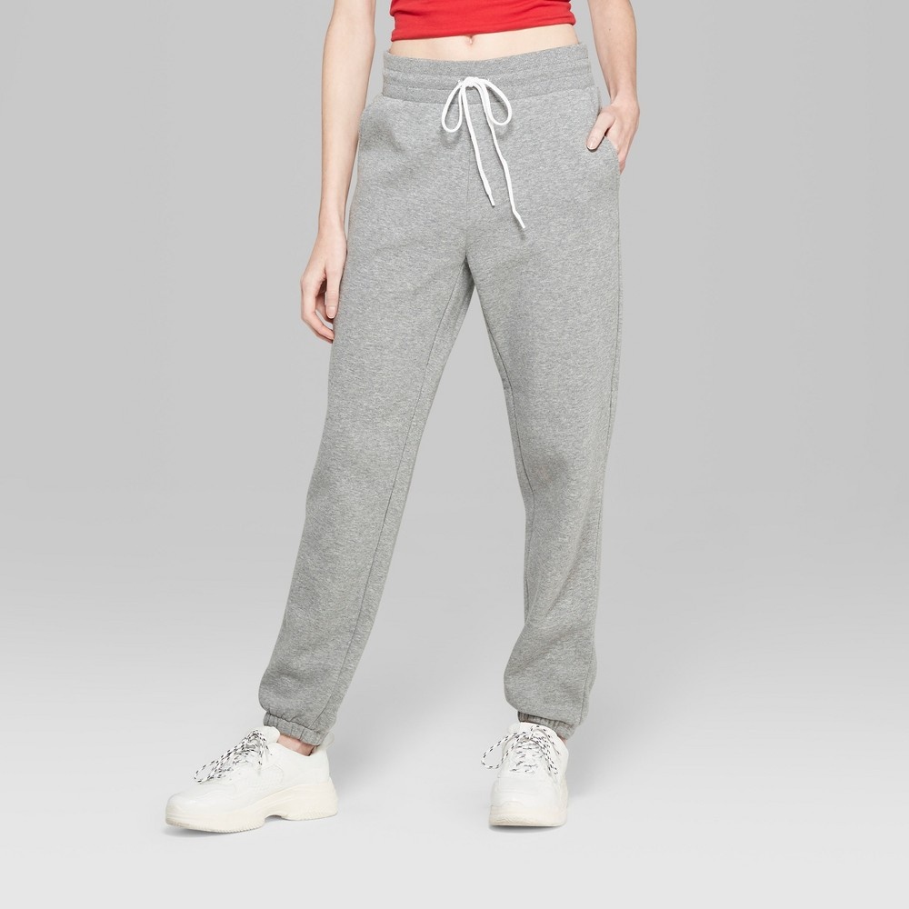 High-Rise Vintage Jogger Sweatpants - Wild Fable Heather Gray XXL 1 ct