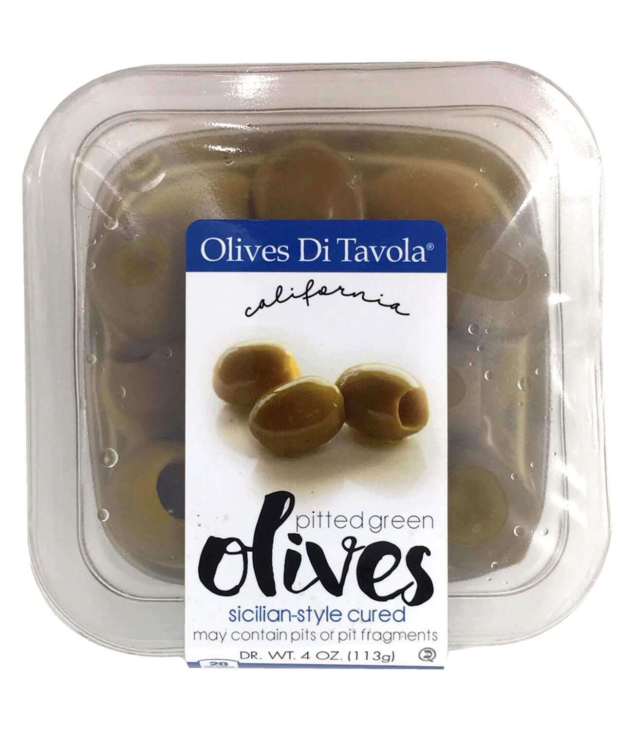 slide 1 of 1, DeLallo Ditavola Green Pitted Olives, 4 oz