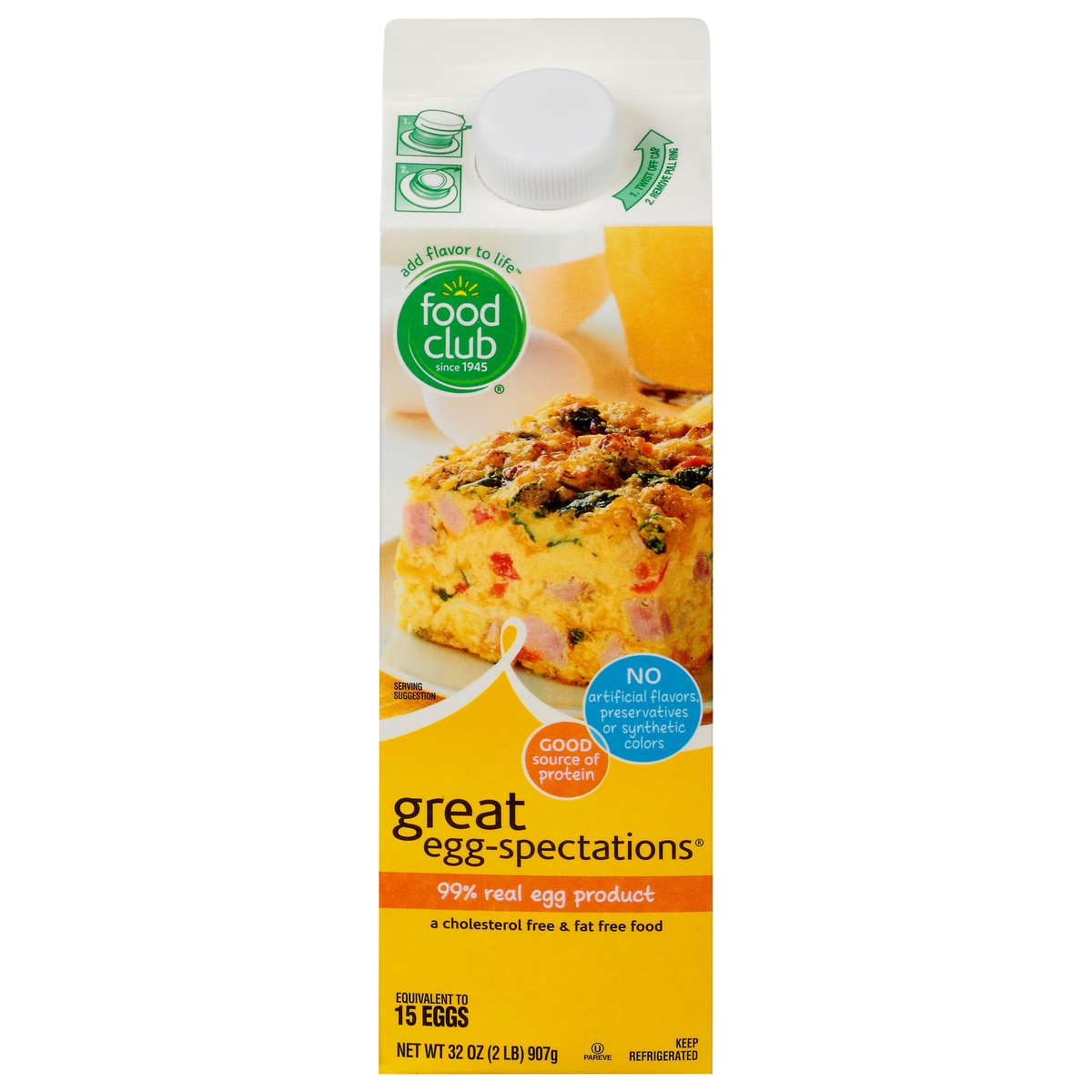 slide 1 of 1, Food Club Great Egg-Spectations Egg Product 32 oz, 32 oz