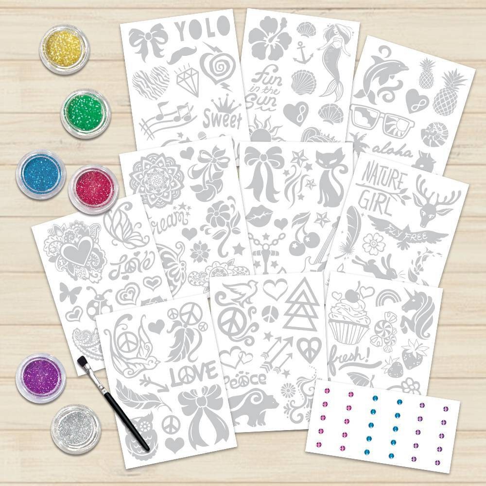 slide 2 of 3, SAVVi Skin Sugar Glitter Tattoo Kit, 1 ct