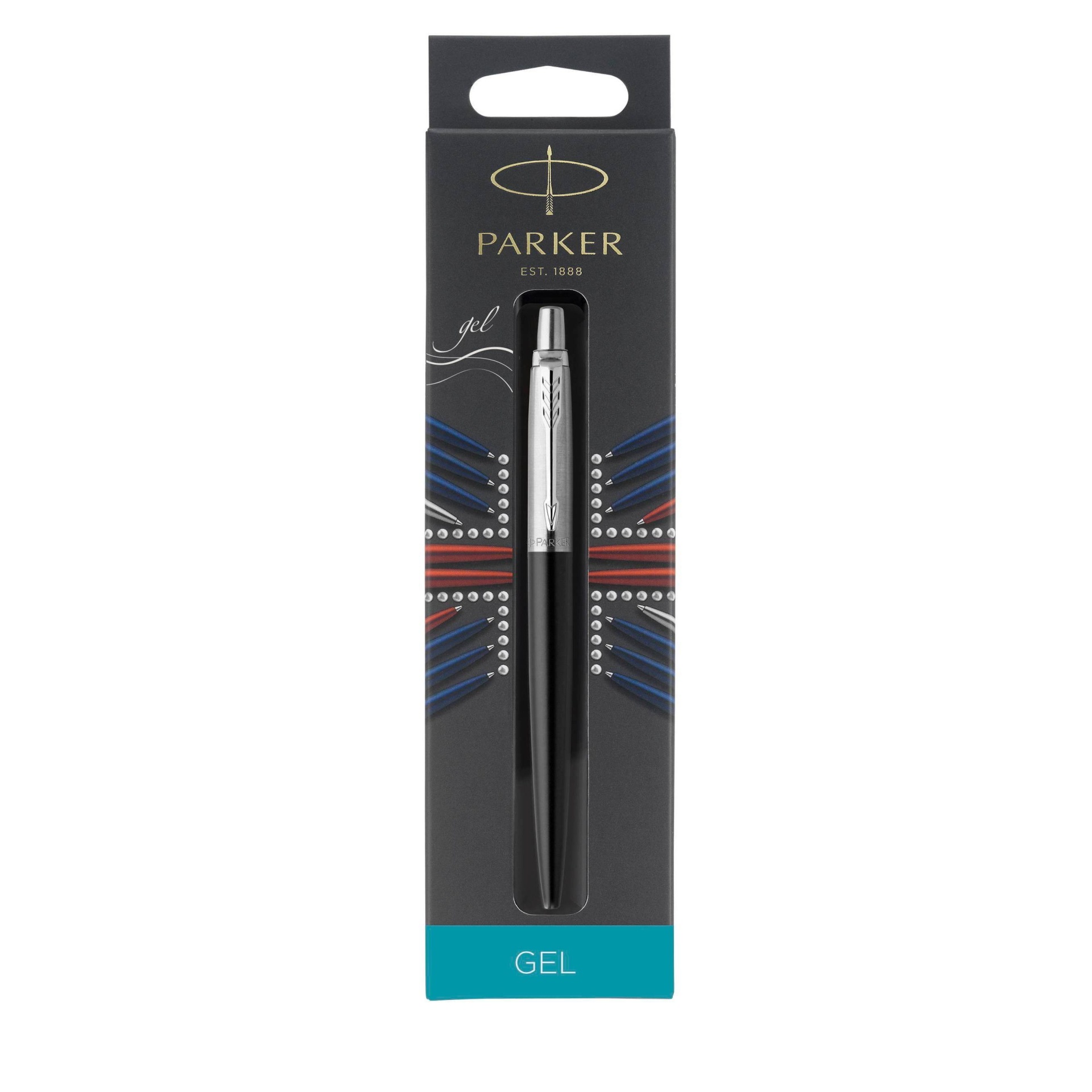 slide 1 of 3, Parker Rollerball Gel Pen Silver with Black Ink, 1 ct