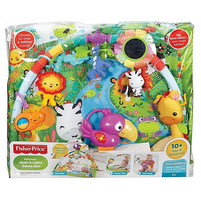 slide 5 of 5, Fisher-Price Rainforest Music and Lights Deluxe Gym, 1 ct