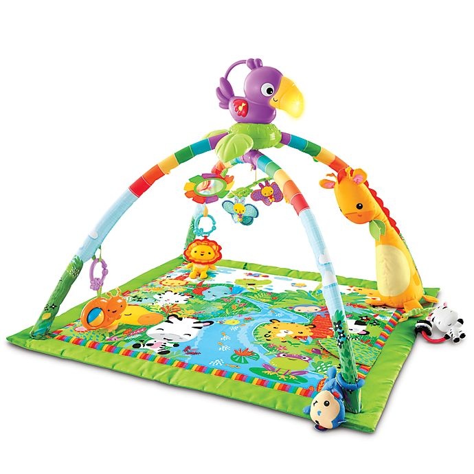 slide 1 of 5, Fisher-Price Rainforest Music and Lights Deluxe Gym, 1 ct
