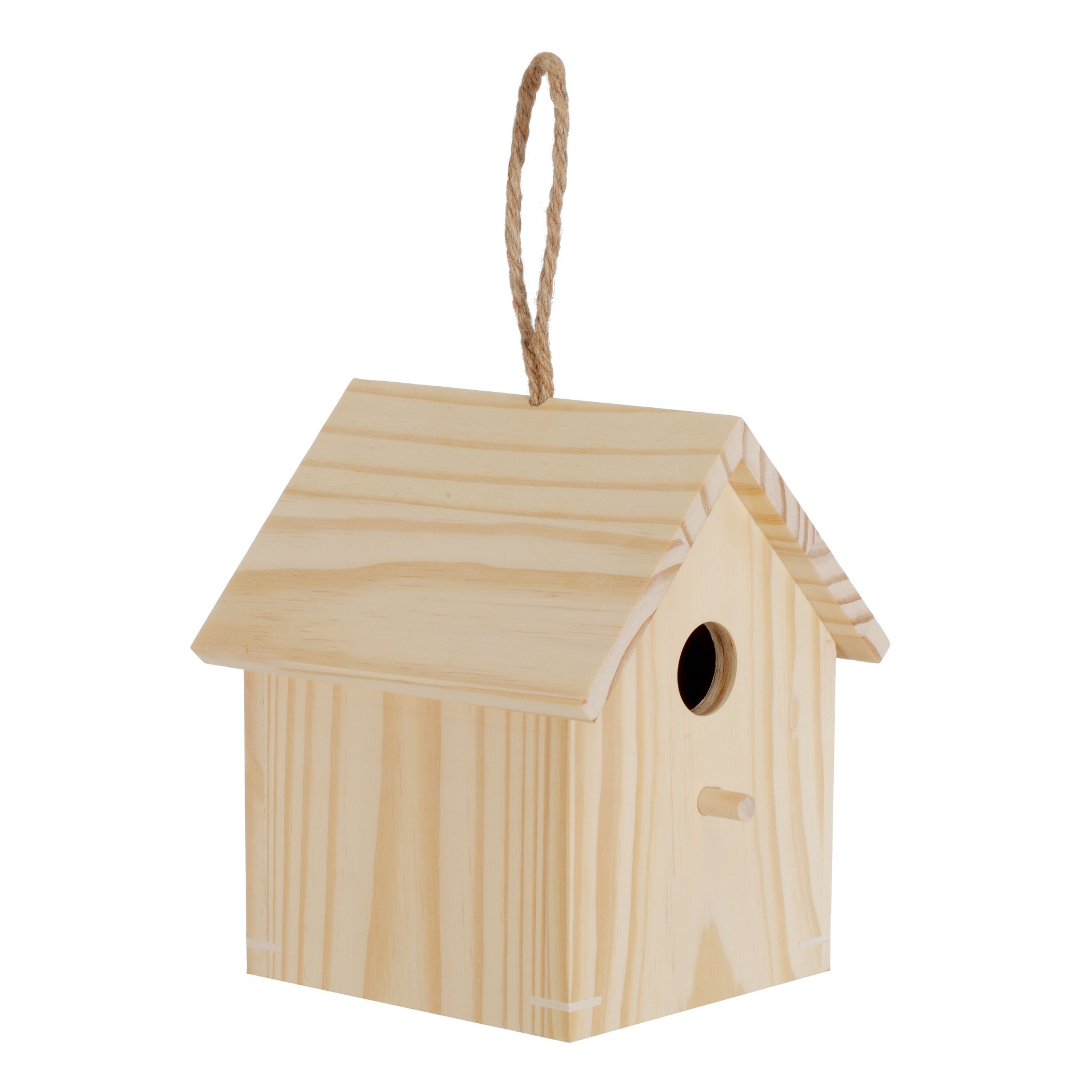 slide 1 of 1, Hand Made Modern Unfinished Bird House, 1 ct