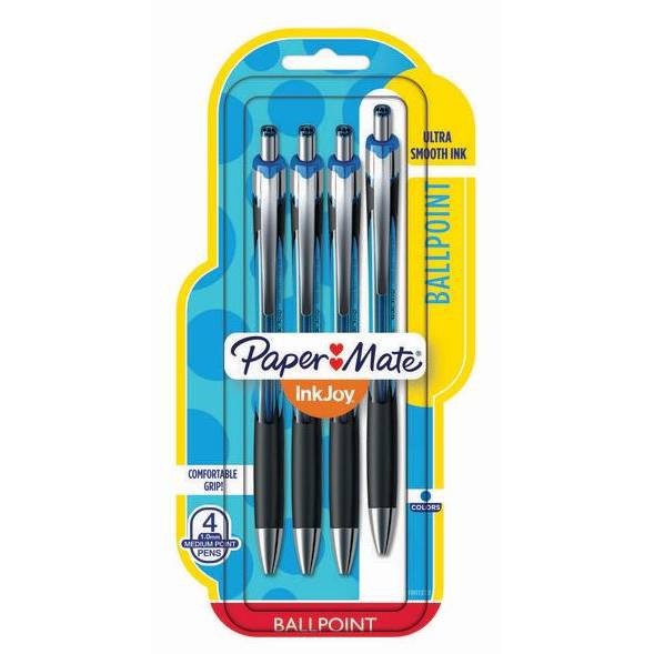 slide 1 of 2, Paper Mate Inkjoy Ballpoint Pens- Blue, 4 ct