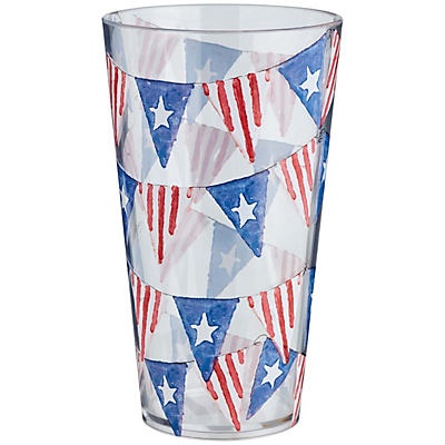 slide 1 of 1, Destination Holiday Patriotic Flag Highball Glass, 1 ct