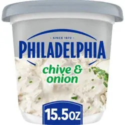 Philadelphia Chive & Onion Cream Cheese Spread, 15.5 oz Tub