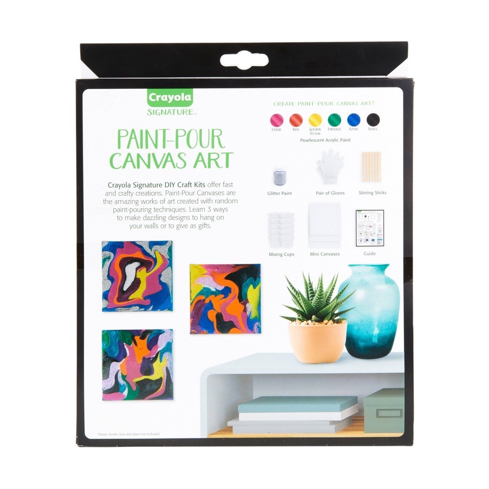 slide 2 of 4, Crayola SIgnature Make Your Own Paint-Pour Canvas Art, 1 ct