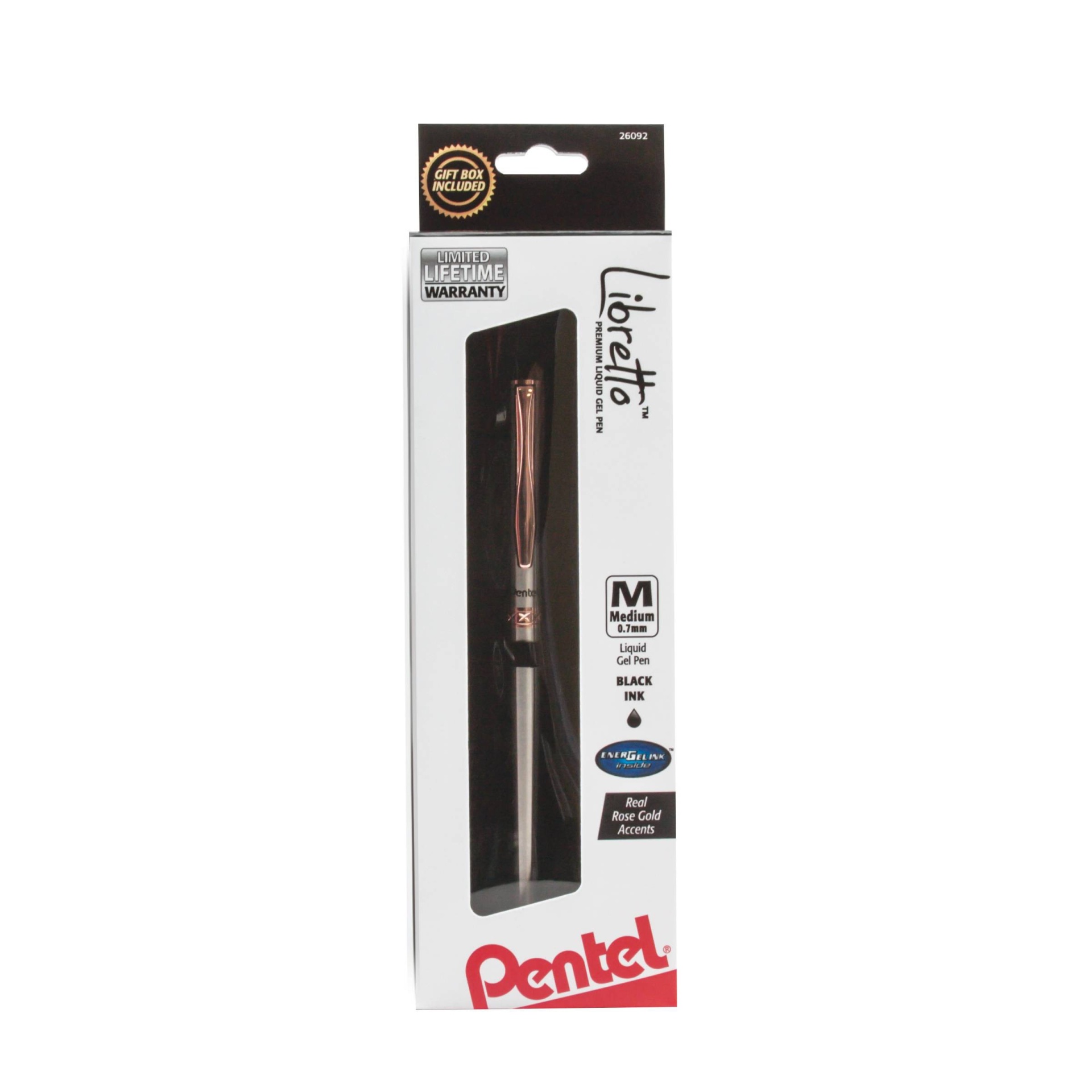 slide 1 of 6, Pentel Libretto Rollerball Gel Pen Black, 1 ct