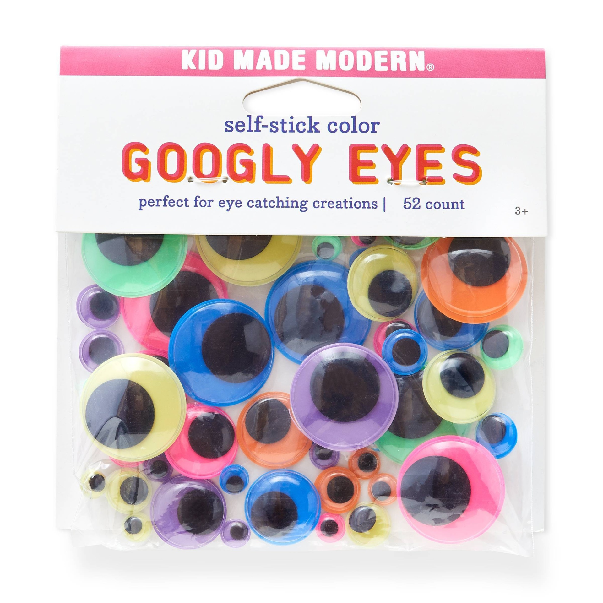 slide 1 of 4, Kid Made Modern Self-Stick Googly Eyes, 52 ct