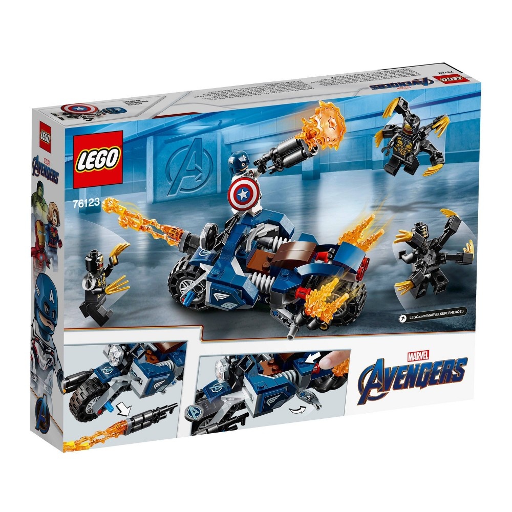 slide 5 of 7, LEGO Super Heroes Marvel Avengers Movie 4 Captain America: Outriders Attack 76123, 1 ct