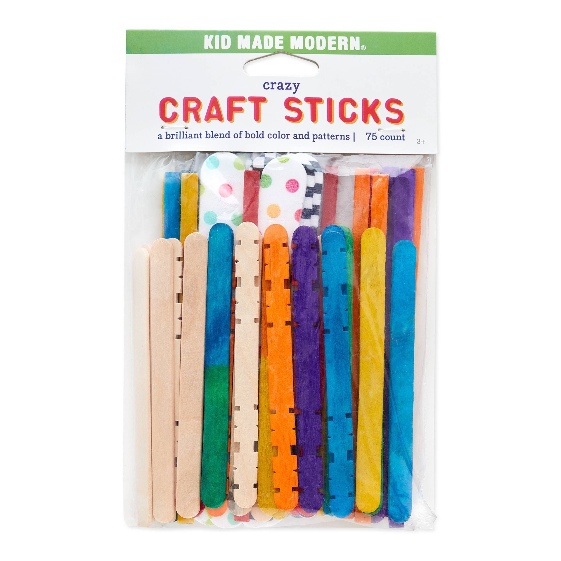 slide 1 of 4, Kid Made Modern Crazy Craft Sticks, 75 ct