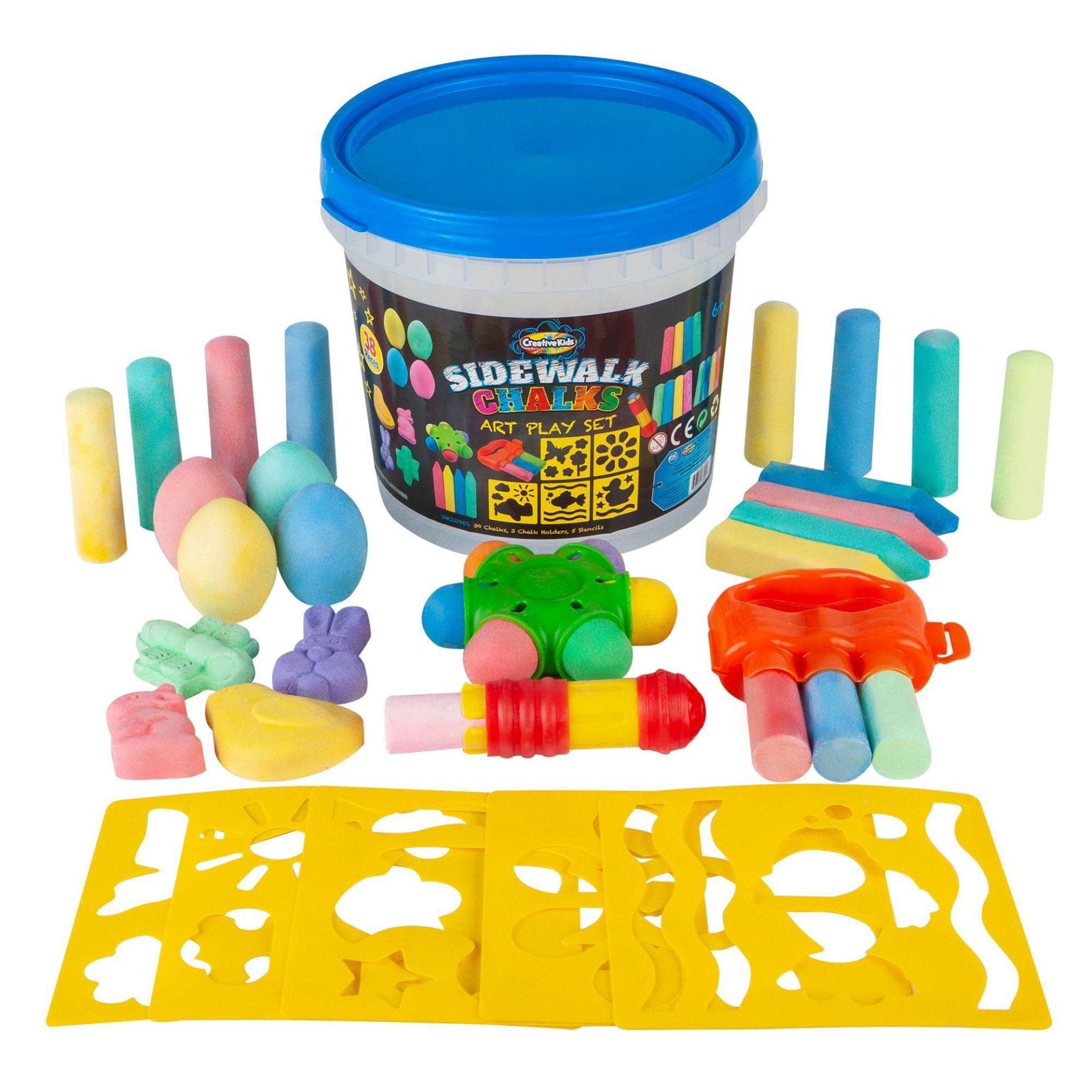 slide 1 of 13, Creative Kids Sidewalk Chalk Art Play Set Bucket, 1 ct