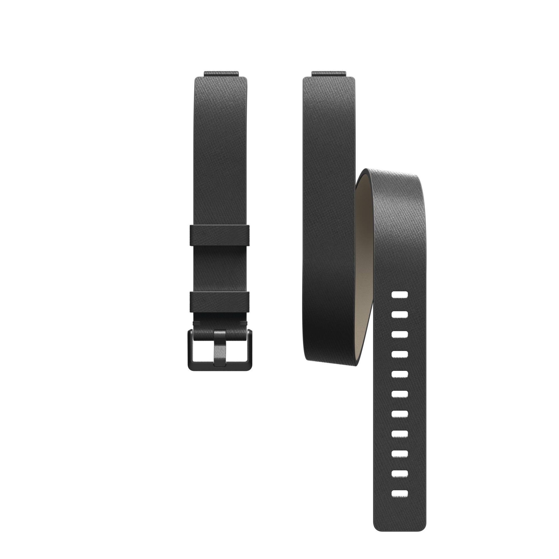 slide 1 of 4, Fitbit Inspire Activity Tracker Double Leather Wrap Band - Black, 1 ct