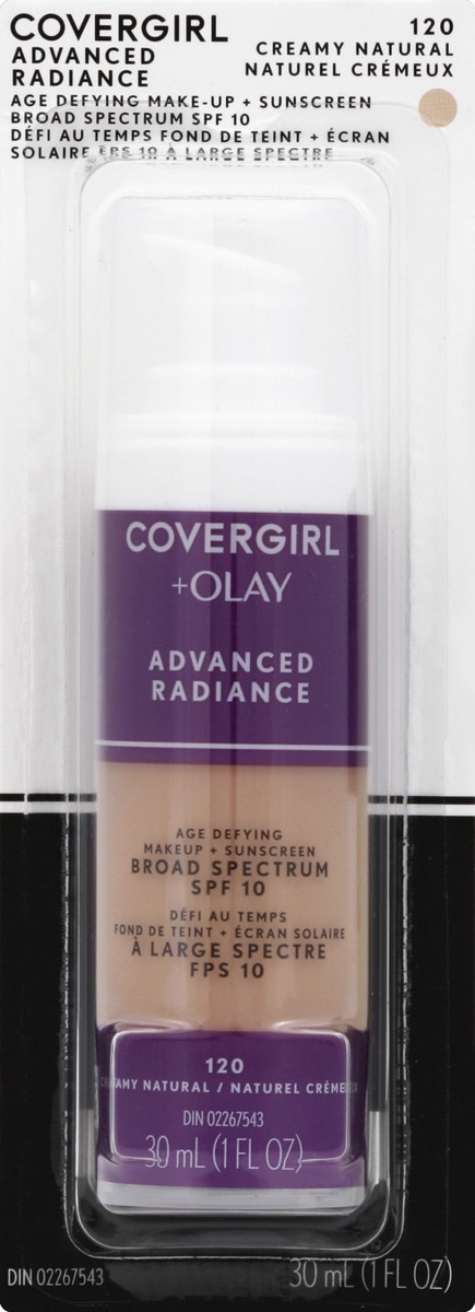 slide 3 of 3, Covergirl COVERGIRL Advanced Radiance Liquid Foundation- Creamy Natural, 30 ml