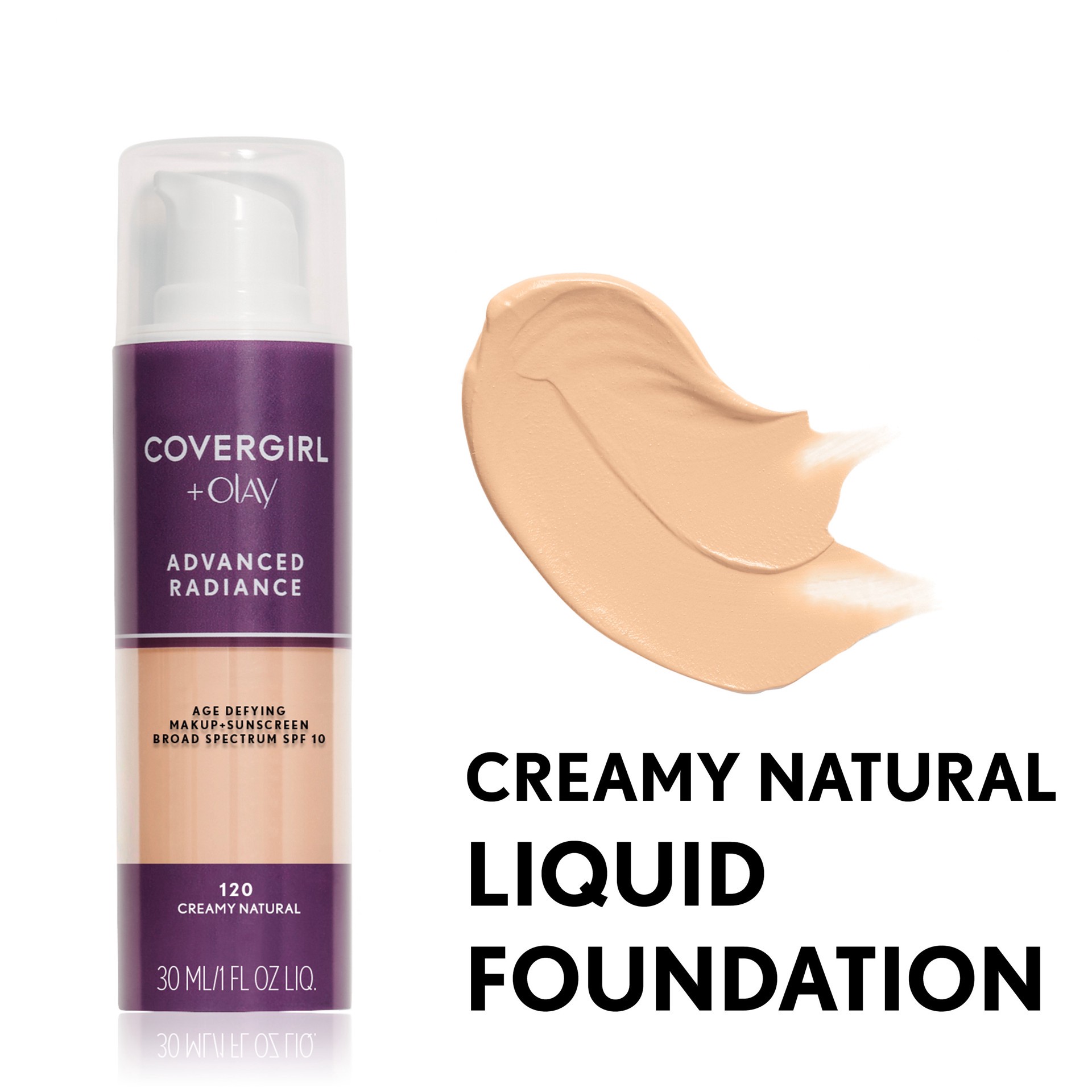 slide 1 of 3, Covergirl COVERGIRL Advanced Radiance Liquid Foundation- Creamy Natural, 30 ml