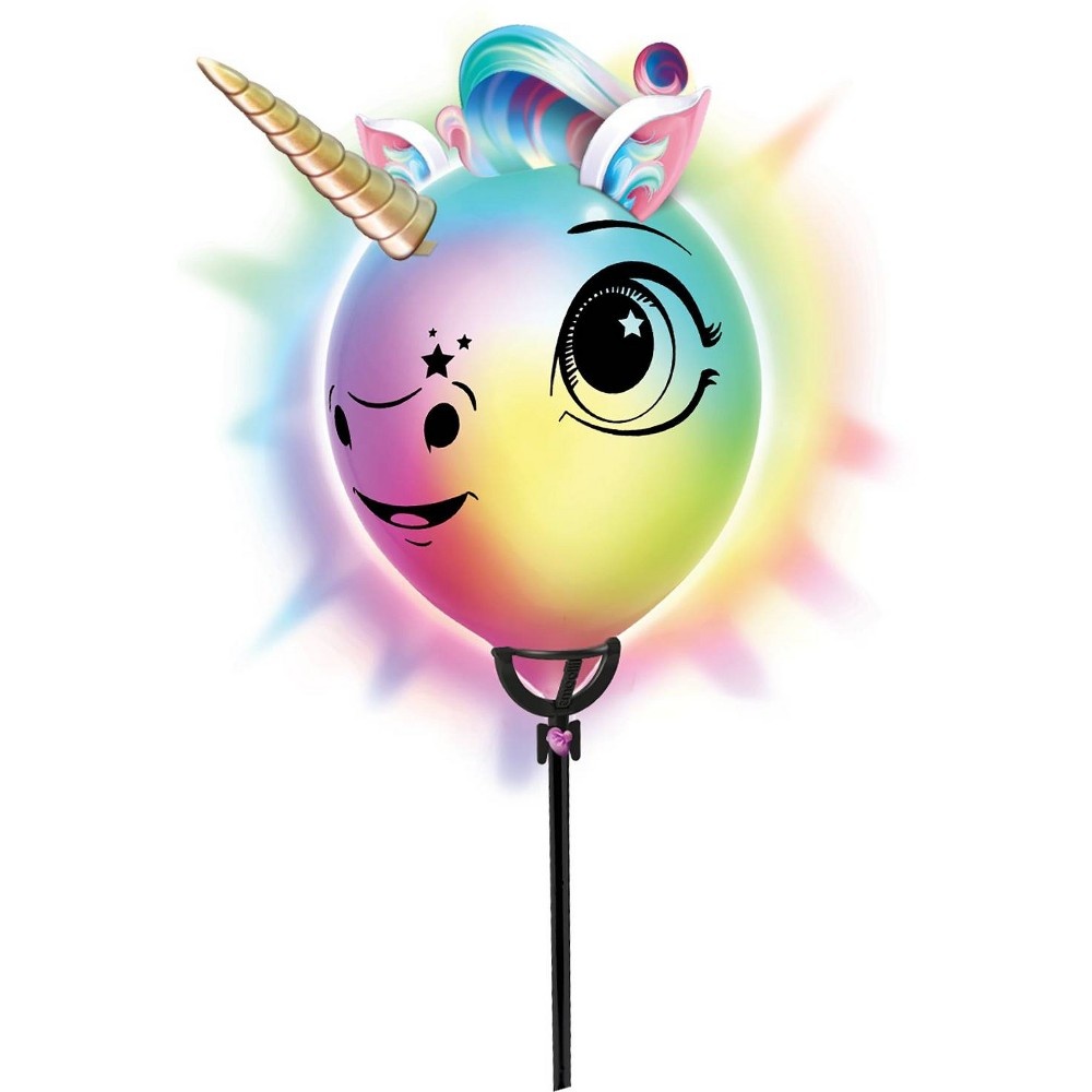 slide 2 of 2, illooms Unicorn Head Light Up Balloon, 1 ct