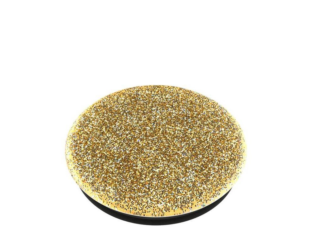 slide 3 of 3, PopSockets Glitter Popgrip Cell Phone Grip & Stand - Gold, 1 ct