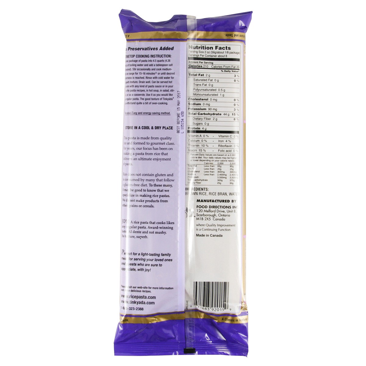 slide 2 of 2, Tinkyada Pasta Joy Gluten-Free Spaghetti Brown Rice Pasta 16 oz, 16 oz