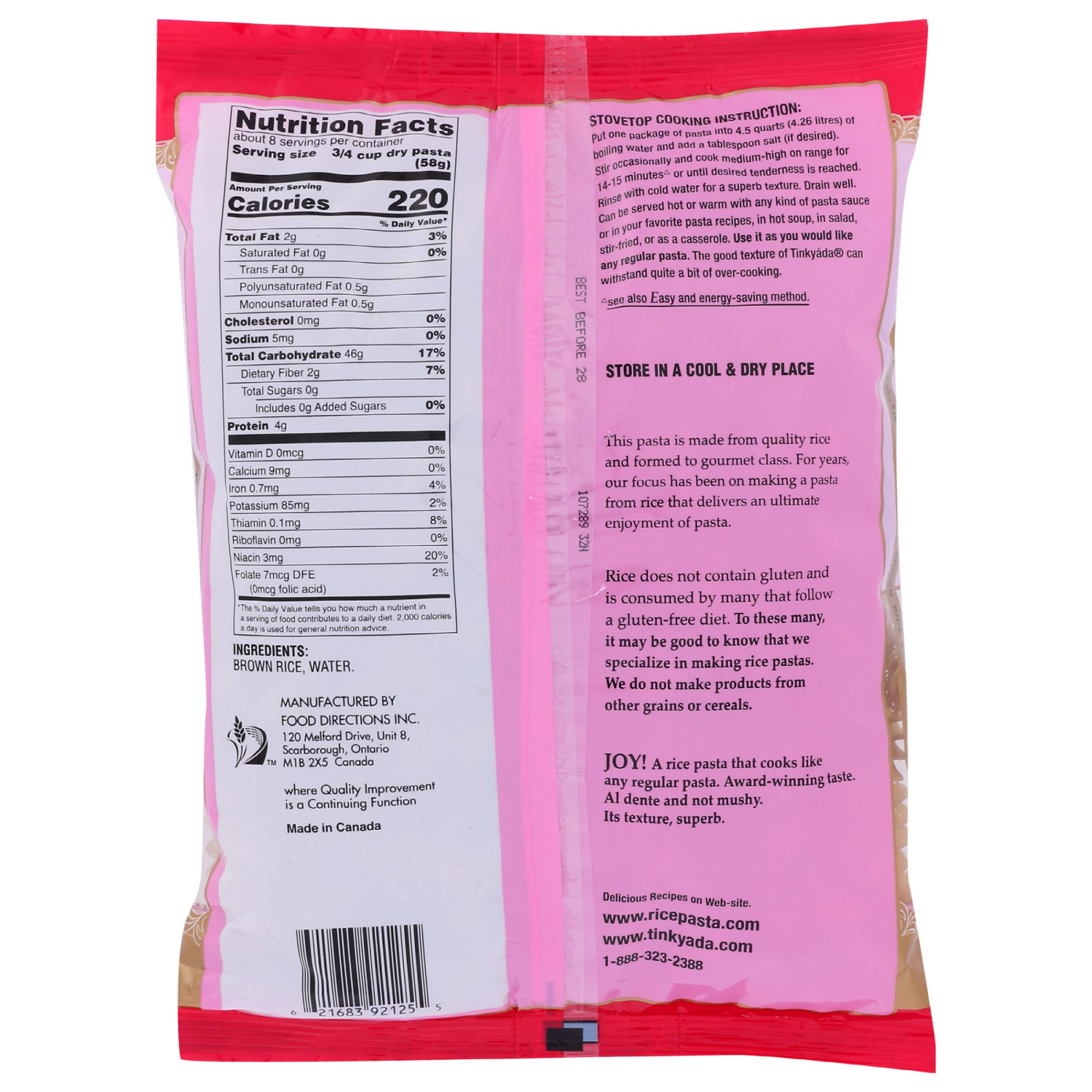 slide 2 of 2, Tinkyada Pasta Joy Gluten-Free Brown Rice Spirals 16 oz, 16 oz