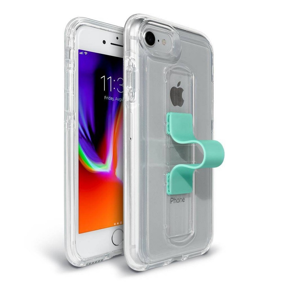 slide 4 of 4, Bodyguardz Apple iPhone 8/7/6s/6 Slidevue Case - Clear/Mint, 1 ct