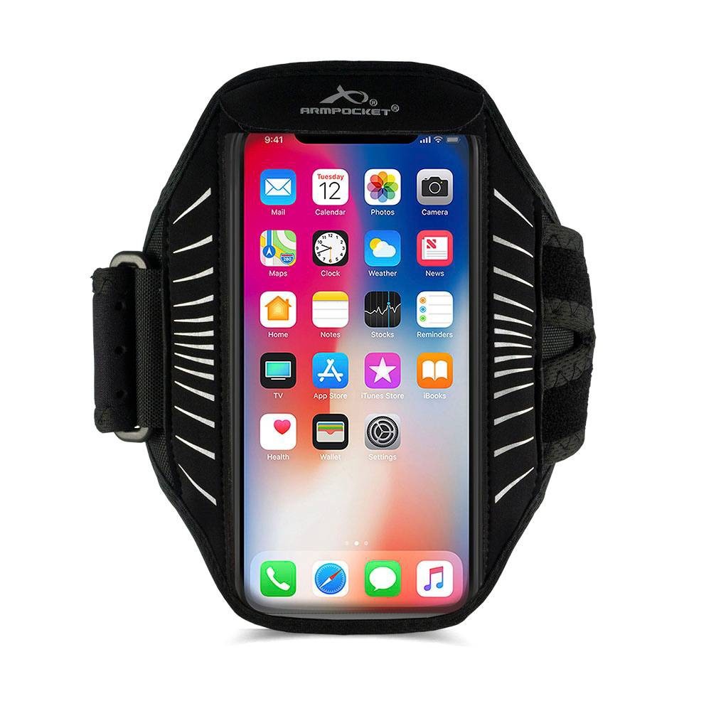 slide 1 of 4, Armpocket Racer Edge Armband (fits up to 6.4" Phone) - Black, 1 ct