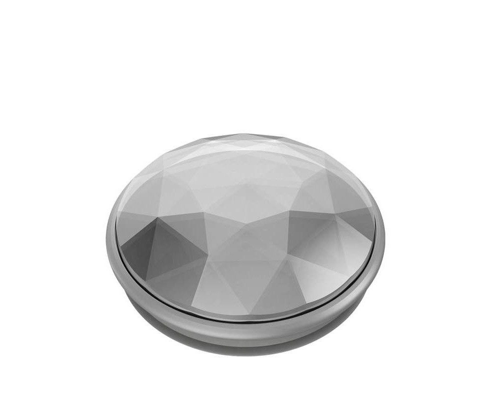 slide 2 of 3, PopSockets Disco Crystal PopGrip Cell Phone Grip & Stand - Silver, 1 ct