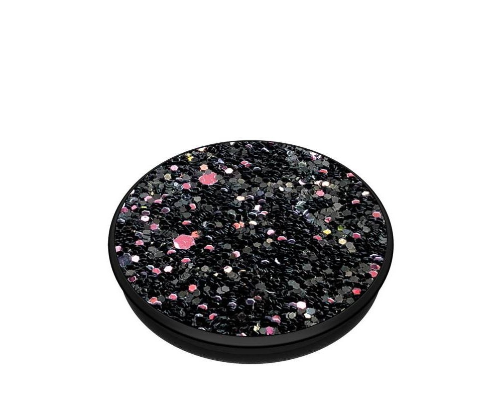 slide 2 of 3, PopSockets Sparkle PopGrip Cell Phone Grip & Stand - Black, 1 ct