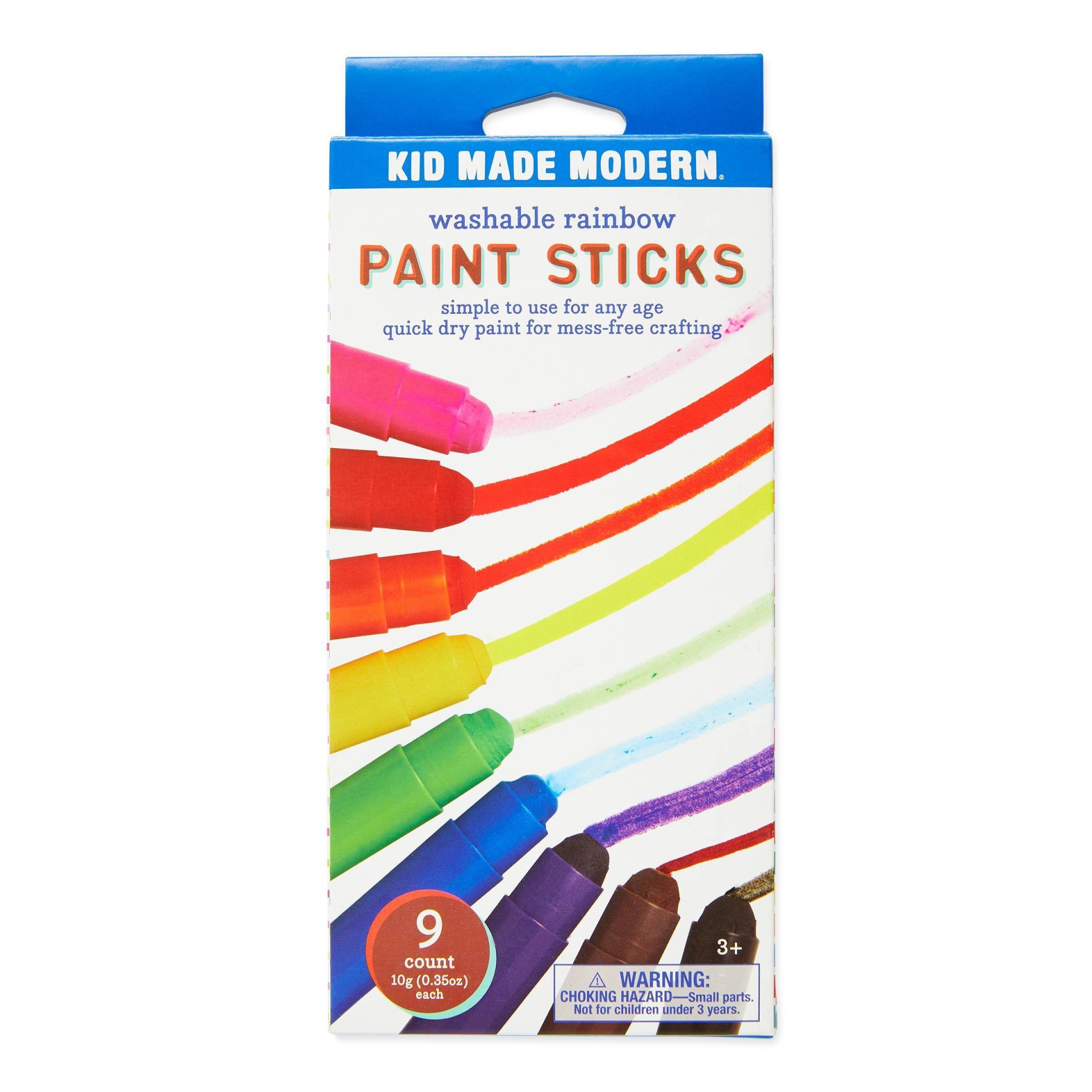 slide 1 of 2, Kid Made Modern Washable Rainbow Paint Sticks, 9 ct