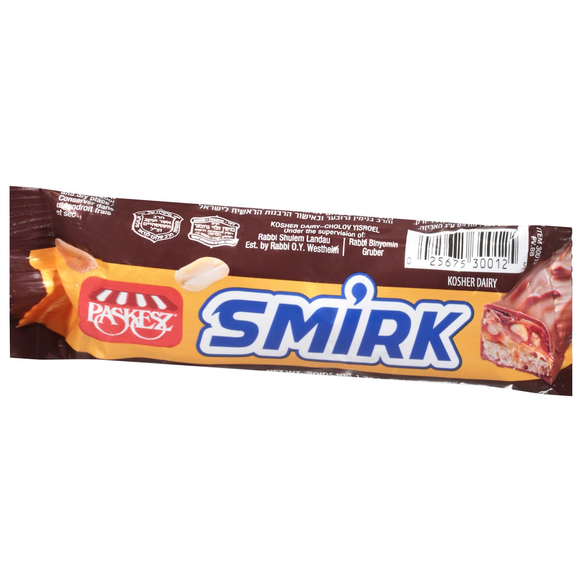 slide 9 of 9, Paskesz Klik Smirk Bars 1.76 Oz, 1 ct