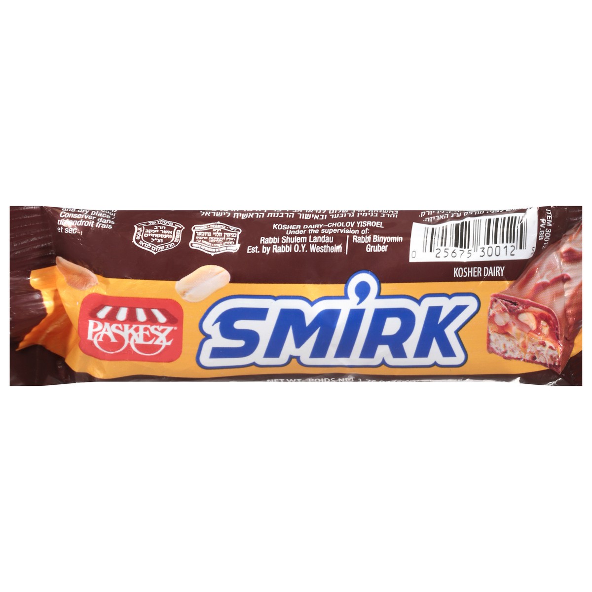 slide 1 of 9, Paskesz Klik Smirk Bars 1.76 Oz, 1 ct