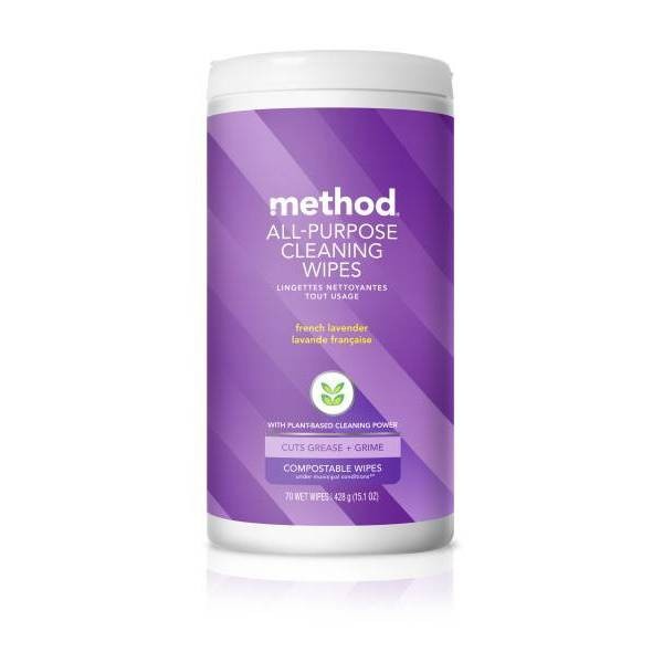 slide 1 of 4, Method All Purpose Wipes Lavender, 70 ct