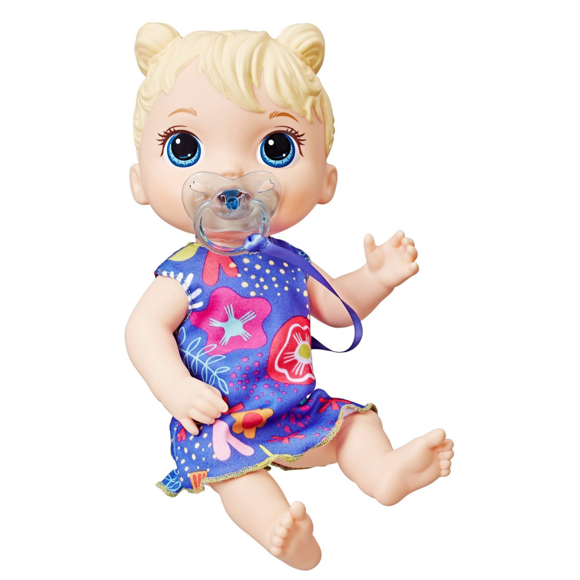 slide 1 of 8, Baby Alive Baby Lil Sounds: Interactive Baby Doll - Blue Dress, 1 ct