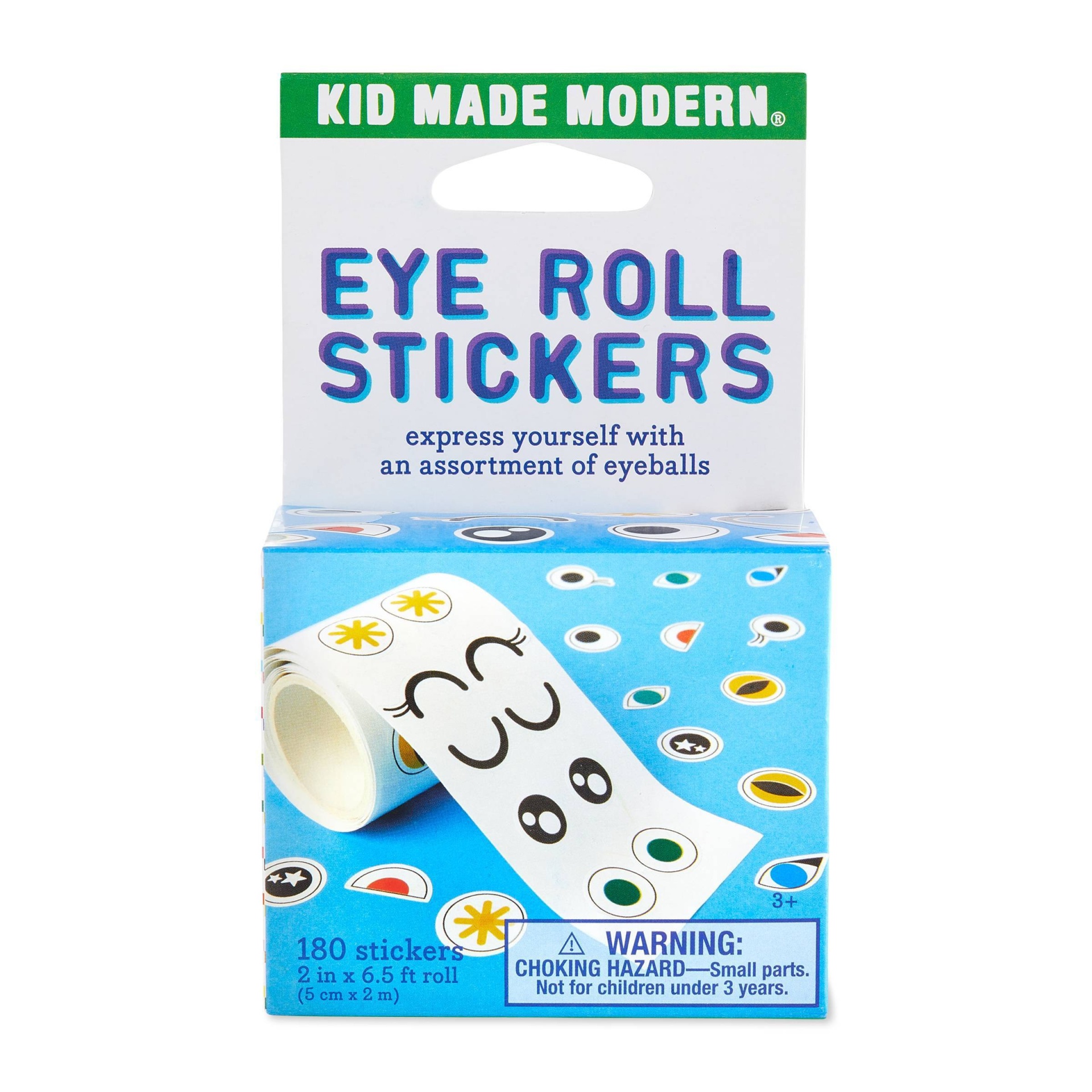 slide 1 of 4, Kid Made Modern Eye Roll Stickers, 180 ct