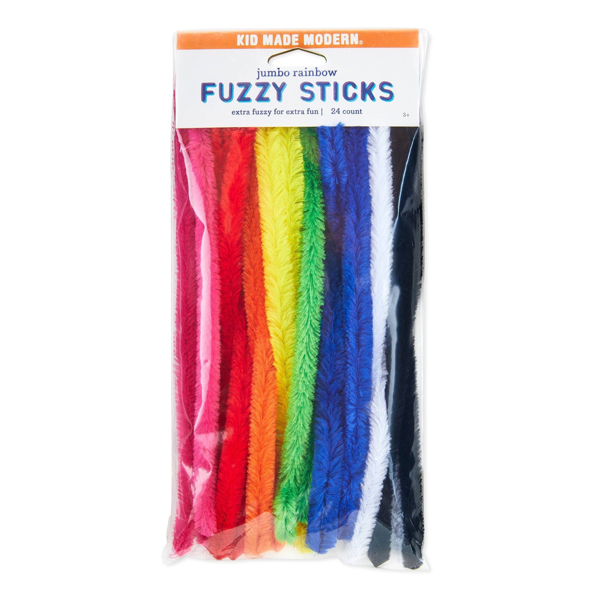 Kid Made Modern Jumbo Rainbow Fuzzy Sticks 24 ct
