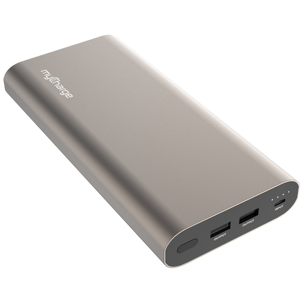 slide 2 of 3, myCharge RazorSuper 2400mAh Power Bank - Metallic Tan, 1 ct