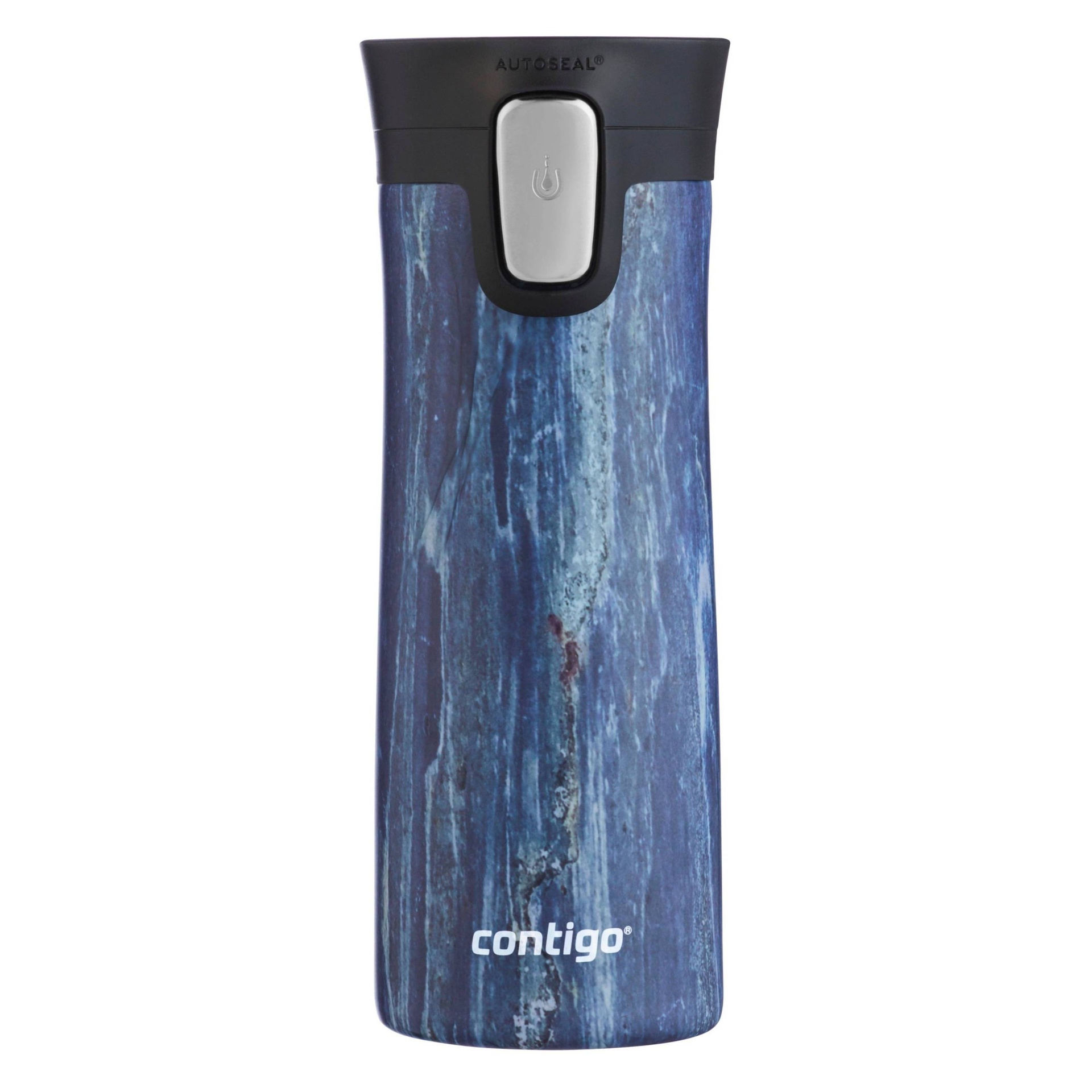 slide 1 of 7, Contigo Couture Stainless Steel Autoseal Vacuum-Insulated Coffee Travel Mug Blue Slate, 14 oz