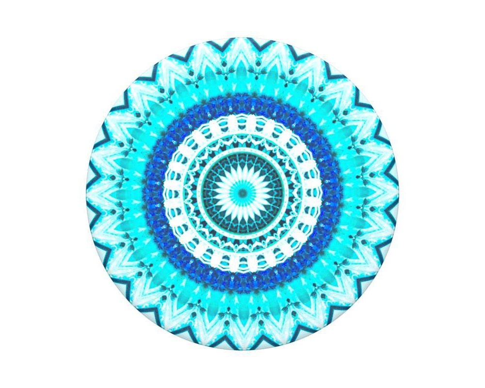 slide 3 of 3, PopSockets PopGrip Cell Phone Grip & Stand - Blue Floral Mandala, 1 ct