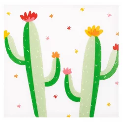30ct Cactus Print Lunch Napkin - Spritz