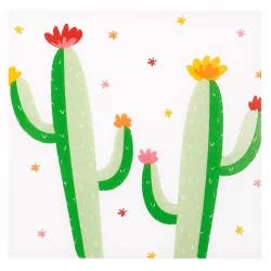 30ct Cactus Print Lunch Napkin - Spritz
