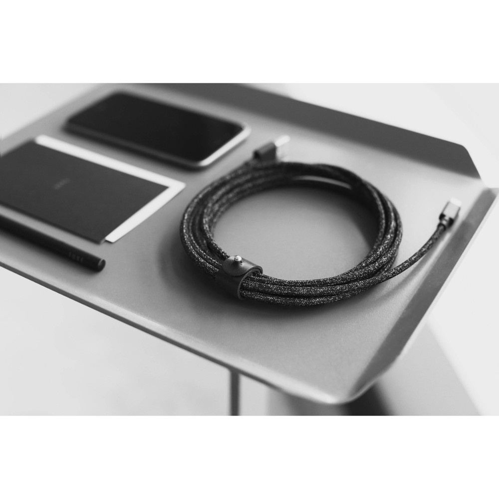 slide 4 of 7, Native Union Belt XL 10' Braided Lightning to USB-A Cable - Cosmos Black, 1 ct