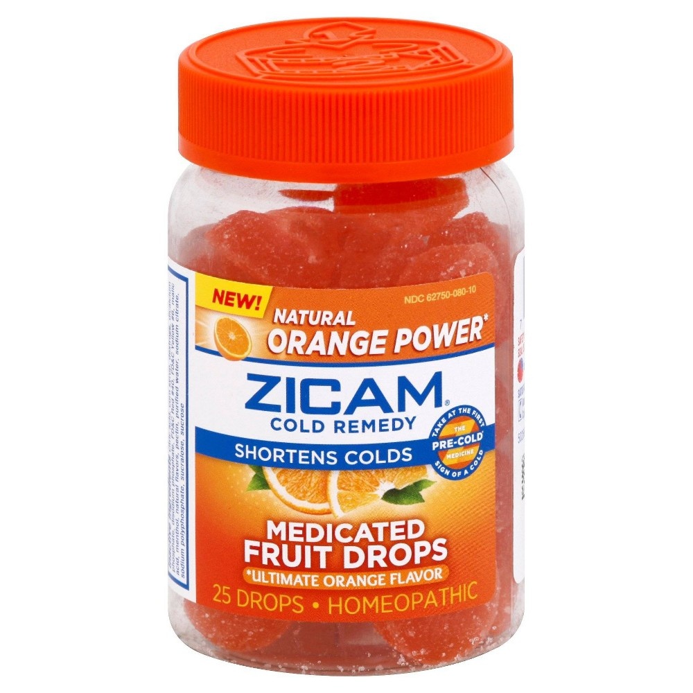 slide 2 of 3, Zicam Ultimate Orange Medicated Fruit Drops, 25 ct