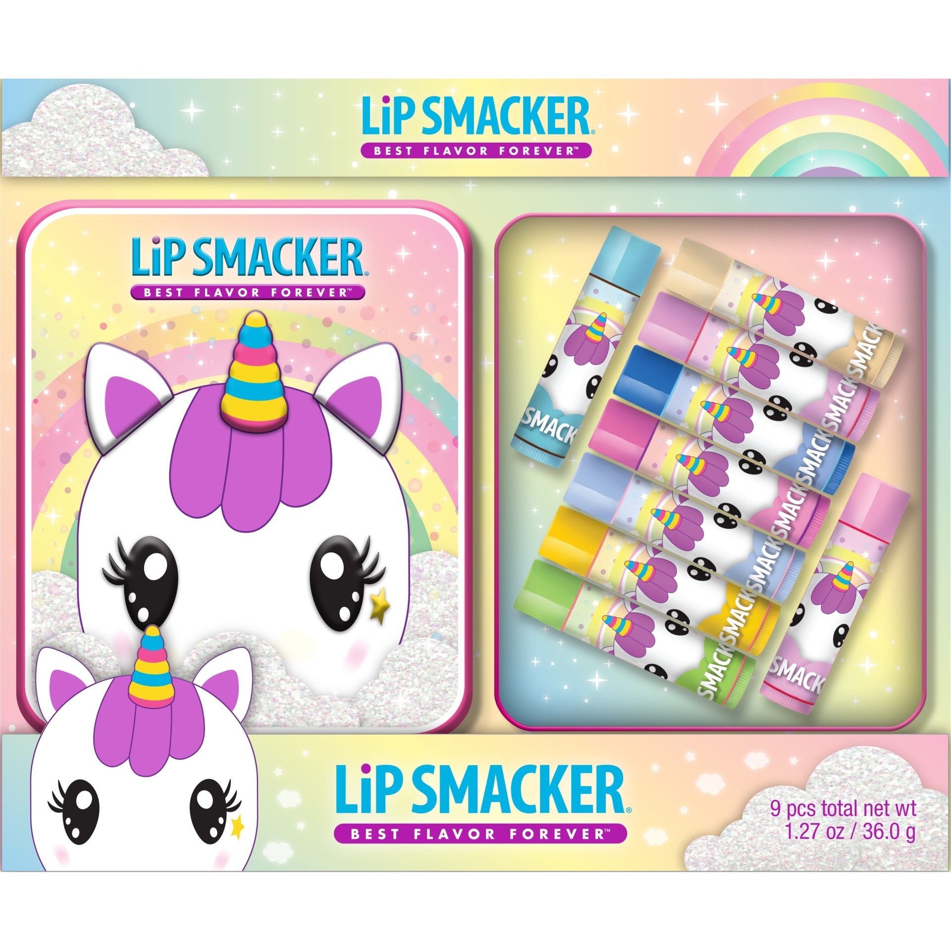 slide 1 of 1, Lip Smacker Lip Tin Collection, Unicorn, 9 ct